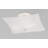  3-Light Indoor 14"W Simple White Semi-Flush Mount with Square White Glass