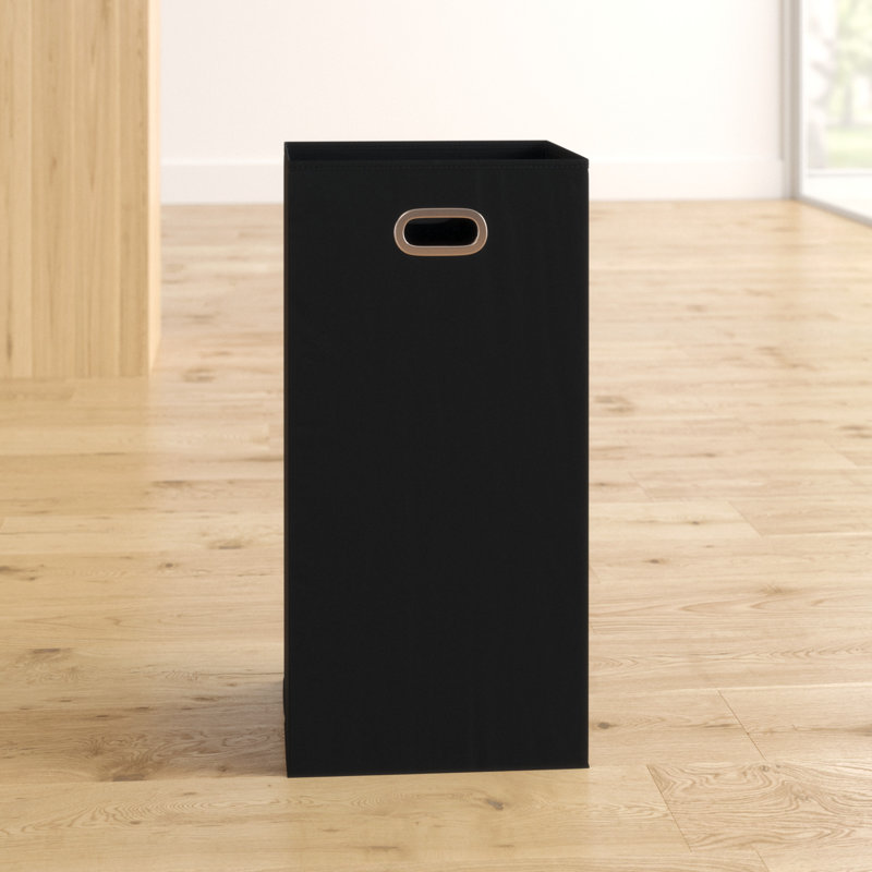 Lopiccolo Fabric Laundry Hamper with Handles, Black