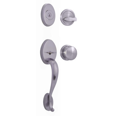Lexington Handle With Knob And Deadbolt Reversible Entry Set