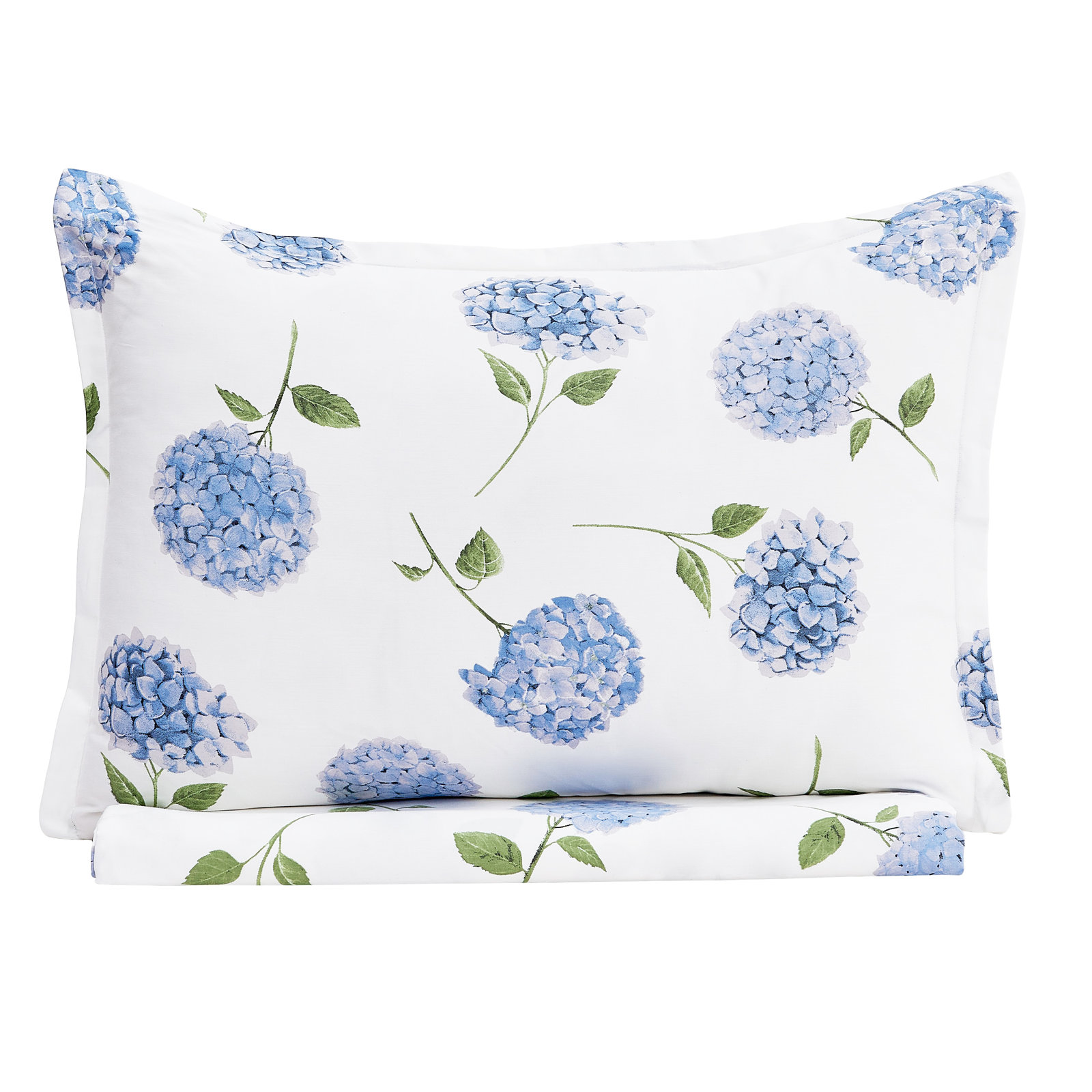 Audrina Cotton Duvet Cover Set, King Duvet Cover + 2 King Sham, Blue