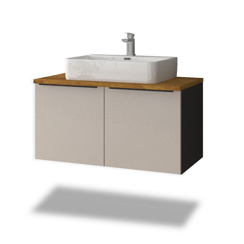 Bathroom Suite, Anthracite/Light gray/Oak