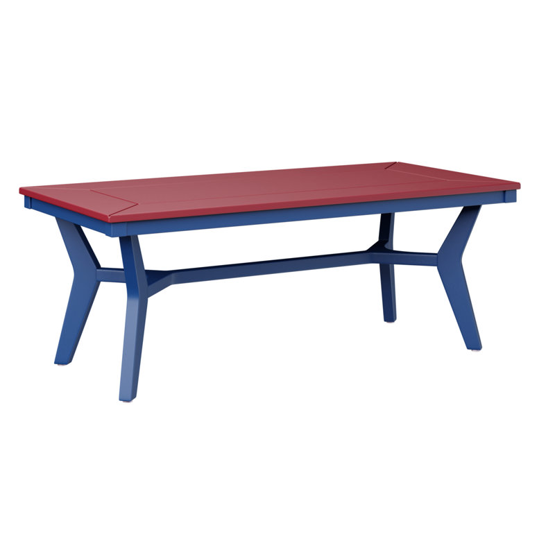Table basse berlinoise Berlin, Rouge écarlate, Bleu pacifique