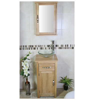 Cox 400mm Single Bathroom Vanity with Vessel Glass Basin