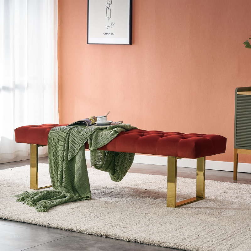 Banc rembourré Durron, Rouge