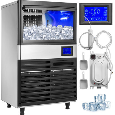 VEVOR 155 Lb. Daily Production Cube Clear Ice Freestanding Ice Maker