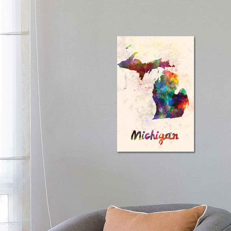 Michigan 1 Piece Wrapped Canvas Painting, 66.04cm H x 45.72cm W x 1.91cm D