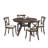 47.24''Round Rubber Wood Dining Table For 4-6 With Wooden Trestle Pedestal Base,Modern Kitchen Wooden Table Dinner Table For Dining Room, Living Room,Brown(1 Table)-452853357