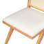 Chaises de salle à manger Chandigarh, chaises de cuisine rembourrées Cane (ensemble de 2), canne naturelle + coussin beige