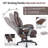 Heavy Duty Ergonomic Leather Executive Office Chair，Modern Massage Office Chair With Heating Function,Classic Brown-1975138341