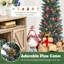 Arbre de Noël mince pin vert / blanc avec pommes de pin-739361443