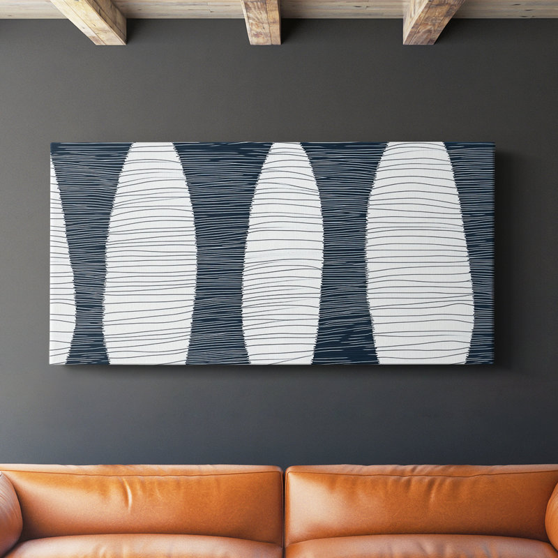 Abstrait, série 8, toile tendue # 14-Gallery, H 20 po x l 40 po