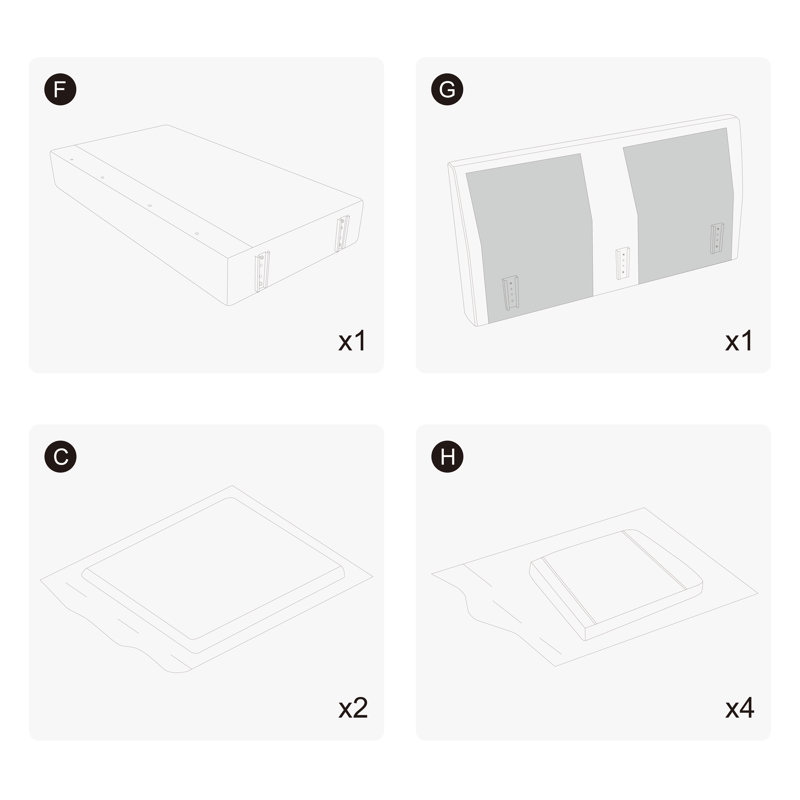 Partie B Module du canapé modulaire, Beige