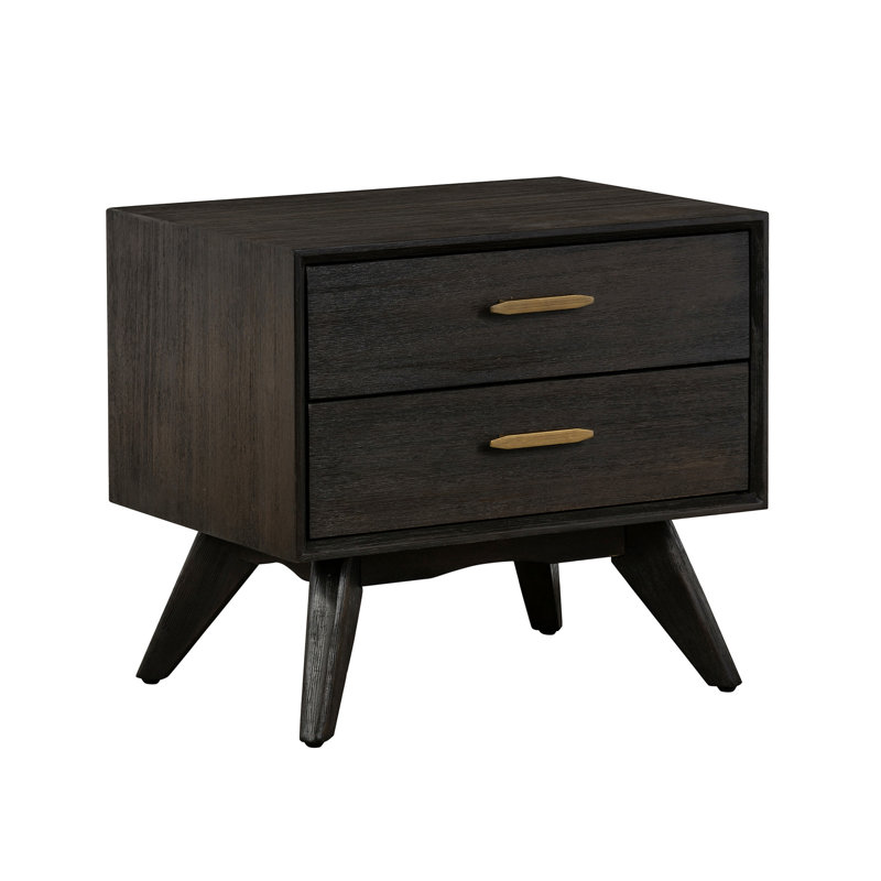 Table de chevet 2 tiroirs Baly Acacia