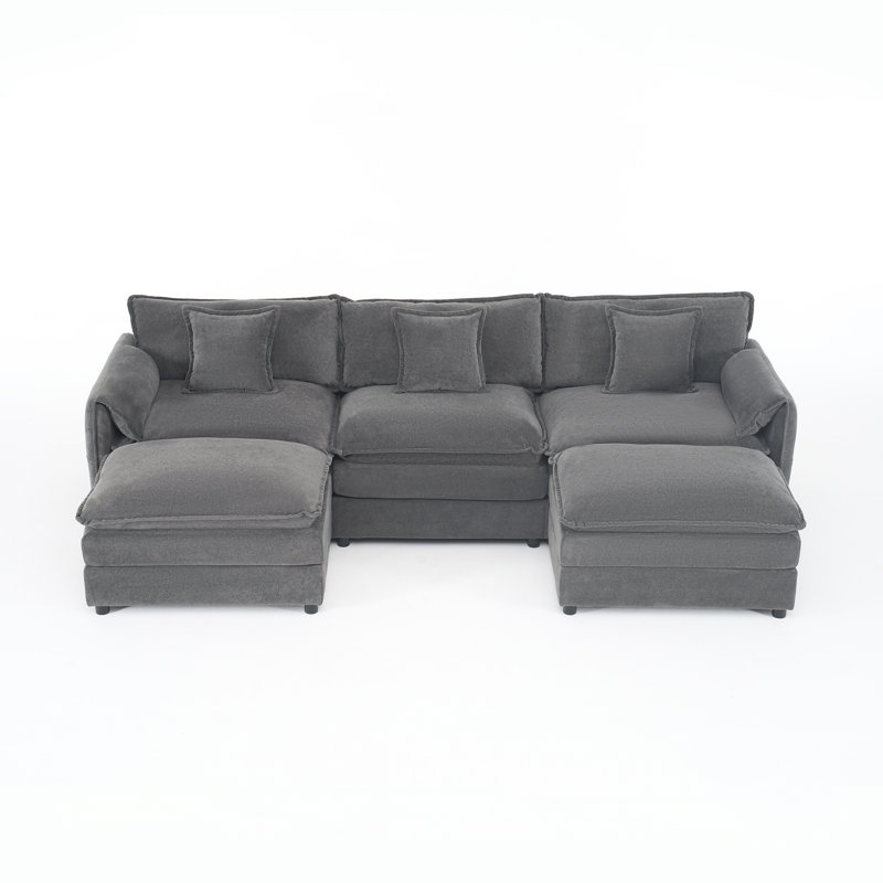 Comfortable Modular Sectionals, Chenille Oversized U-shaped Sofa For Home