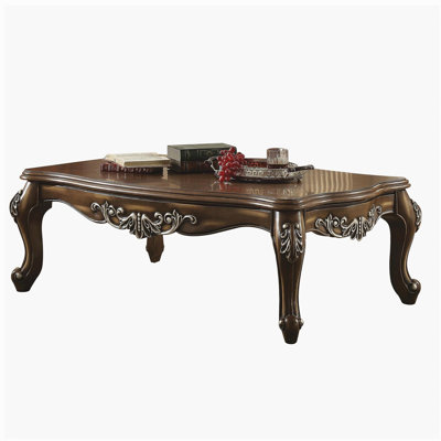 Table basse antique avec pieds Queen Anne