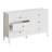 Modern White Fluted 6 Drawer Dresser