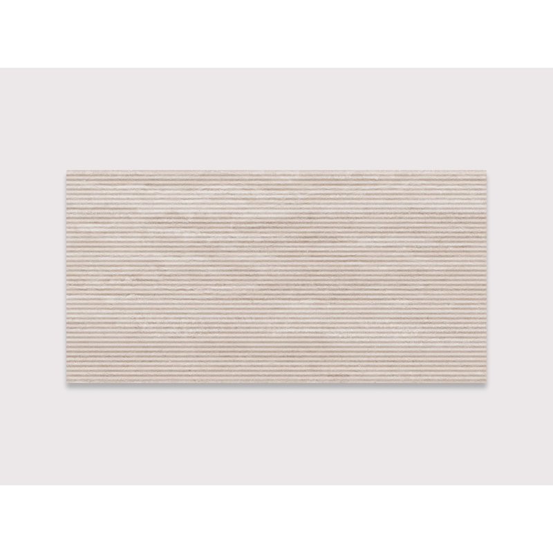 Trevi 24 po x 48 po, Vein Cut Bianco Fluted