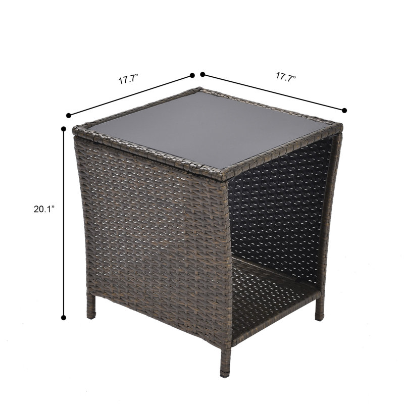 Table d'extérieur Ronata L 17,7 po x l 17,7 po