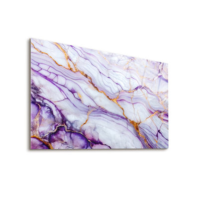 Dosseret en verre trempé lavande doré - décoration murale de cuisine