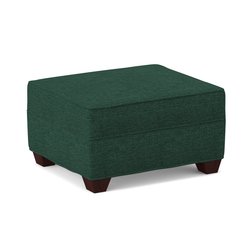 Repose-pieds rectangulaire large de 26 po Phillips, Empire acajou, Jade antique