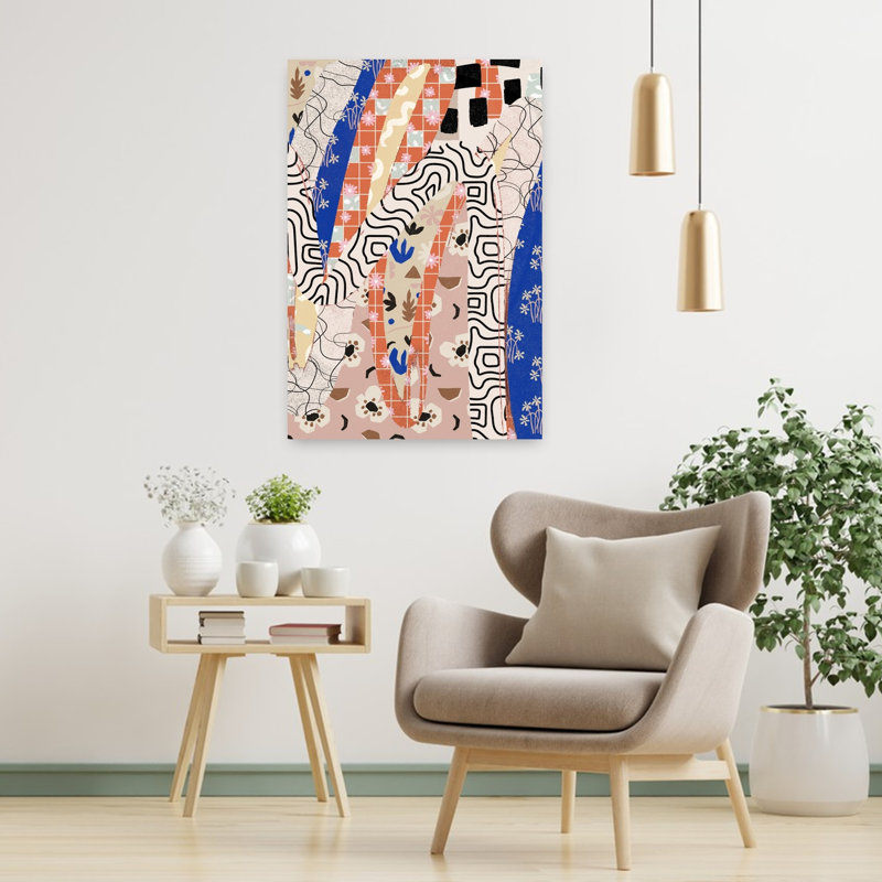 Art contemporain, art contemporain abstrait, H 36 po x l 24 po