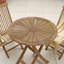 Round Teak Folding Outdoor Bistro Table , 70cm cm W 70cm cm D