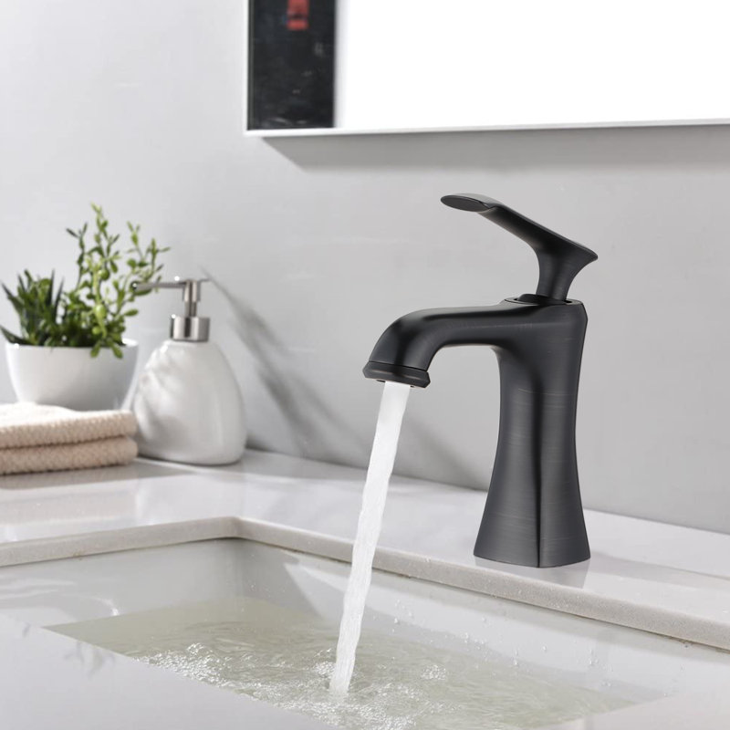 Yearby Single-Hole Single-handle Bathroom Faucet, Oil Rubbed Bronze