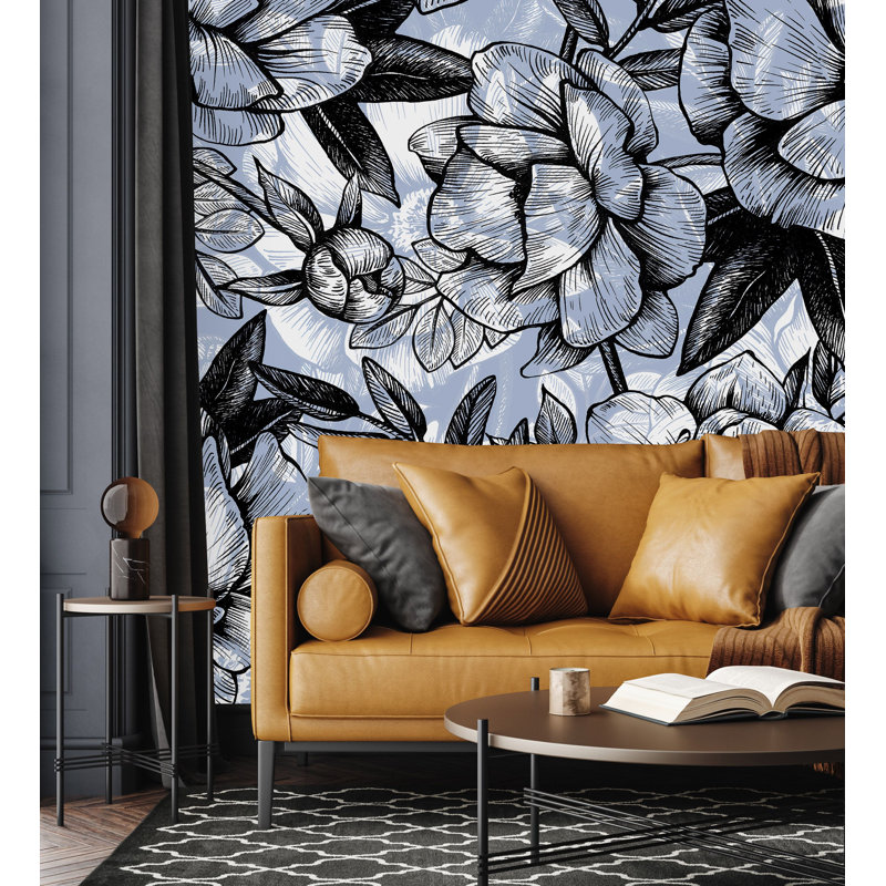 Peel & Stick Floral Wall Mural, 125" W x 125" L