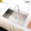 Évier de cuisine en acier inoxydable, bol simple de 30 po x 22 po, lavabo sur pied fait à la main brossé, avec planche à découper, passoire, grille, SS-BR-08-117060726