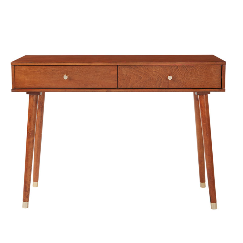 Console en bois massif Yearby, Noyer