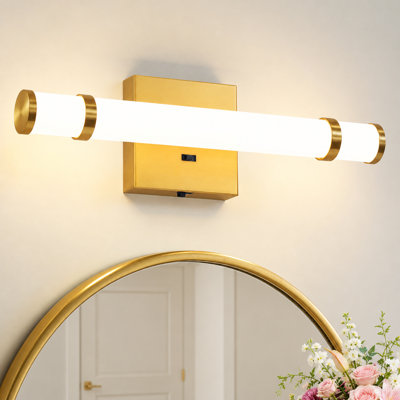 Applique murale moderne de 40 cm (16 po) à intensité variable pour salle de bain, avec tube cathodique 5CCT