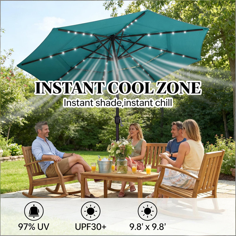de patio en acier durable et en polyester, confort extérieur moderne