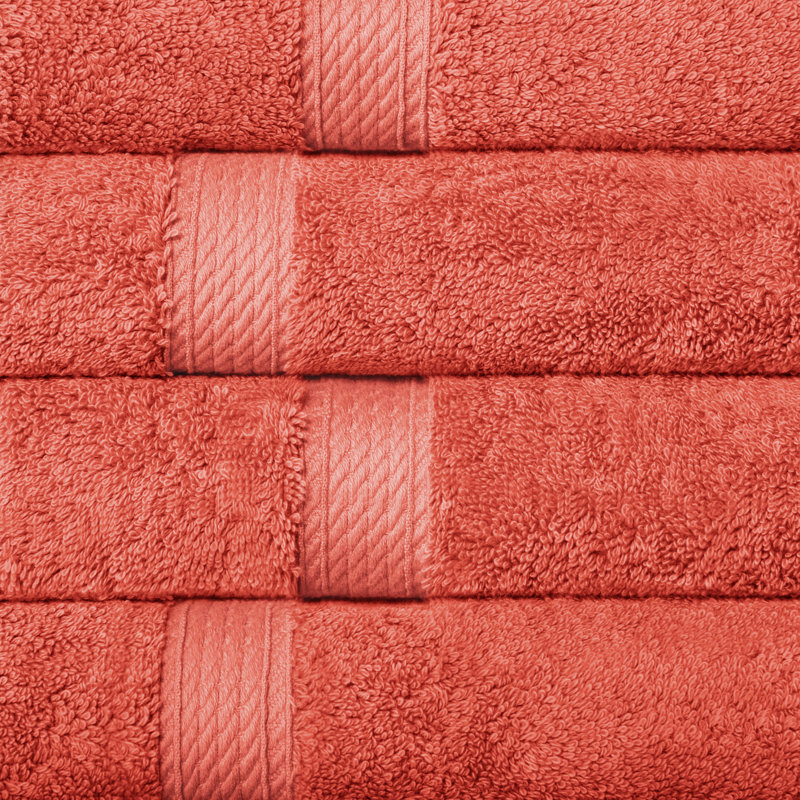 Coton luxueux et hautement absorbant Renata, Corail