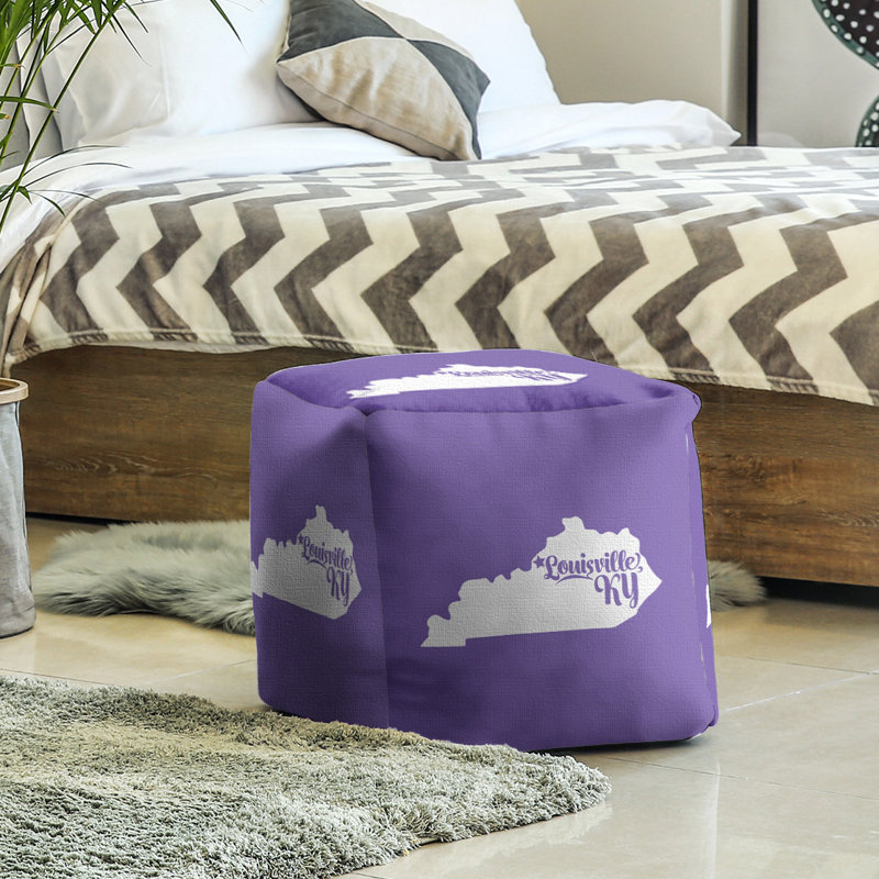 Repose-pieds cube kentucky Louisville, Mauve