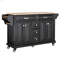 Îlot de cuisine roulant avec plateau en bois manufacturé Makhel-487299107