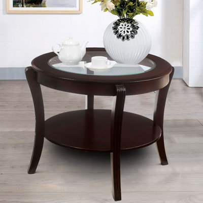 Appleridge Glass Top End Table