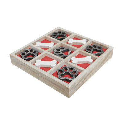 Parisloft 2 Player Wood Tic Tac Toe