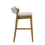 Tabouret de bar en bois d'hévéa avec siège en tissu Frison-94864516-94864517-94864513