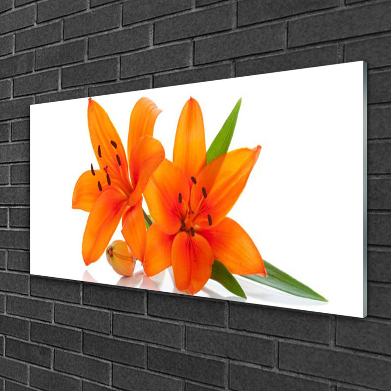 Floral Flowers - Unframed Photograph on Glass