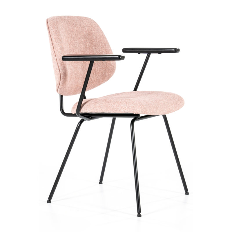 Lynn Upholstered Arm Chair, Pink
