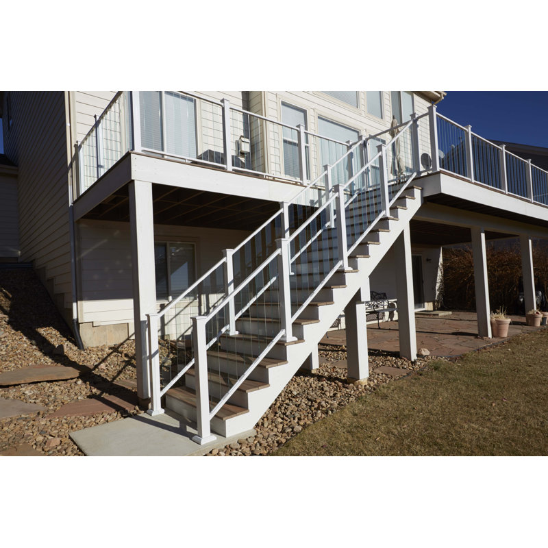 Ensemble de tiges d'escalier 72 "Fortress Pure View, Blanc