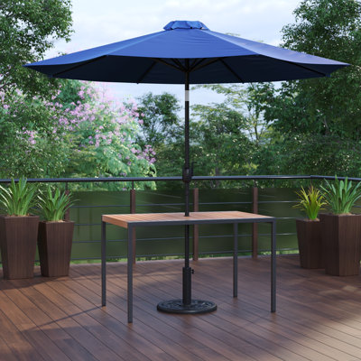 Table de patio en simili teck de 30 pi x 48 po Saville