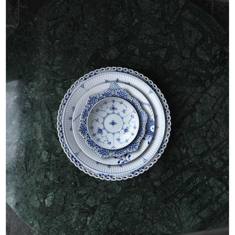 Blue Fluted Plain 10" Plate