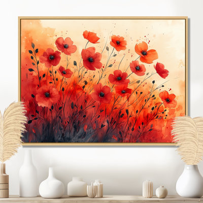 Autumn Dance Of The Sunset Poppies III - Poppies Wall Art