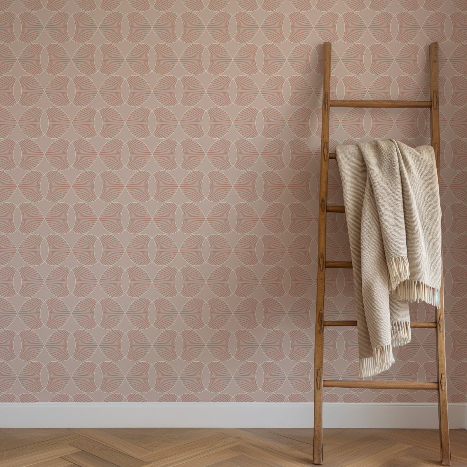 Lomé Wallpaper Roll, Rose Quartz, Paper, Non-pasted