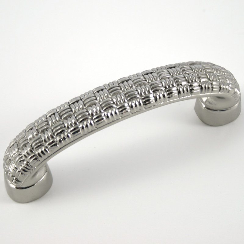 Rattan 3" Center to Center Arch Pull Handle, Polished Nickel