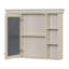 Armoire à pharmacie murale avec porte-miroir avec 6 tablettes ouvertes 35 po x 28 po Honora