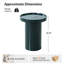 Table de bout ronde entièrement assemblée avec finition émaillée Musae