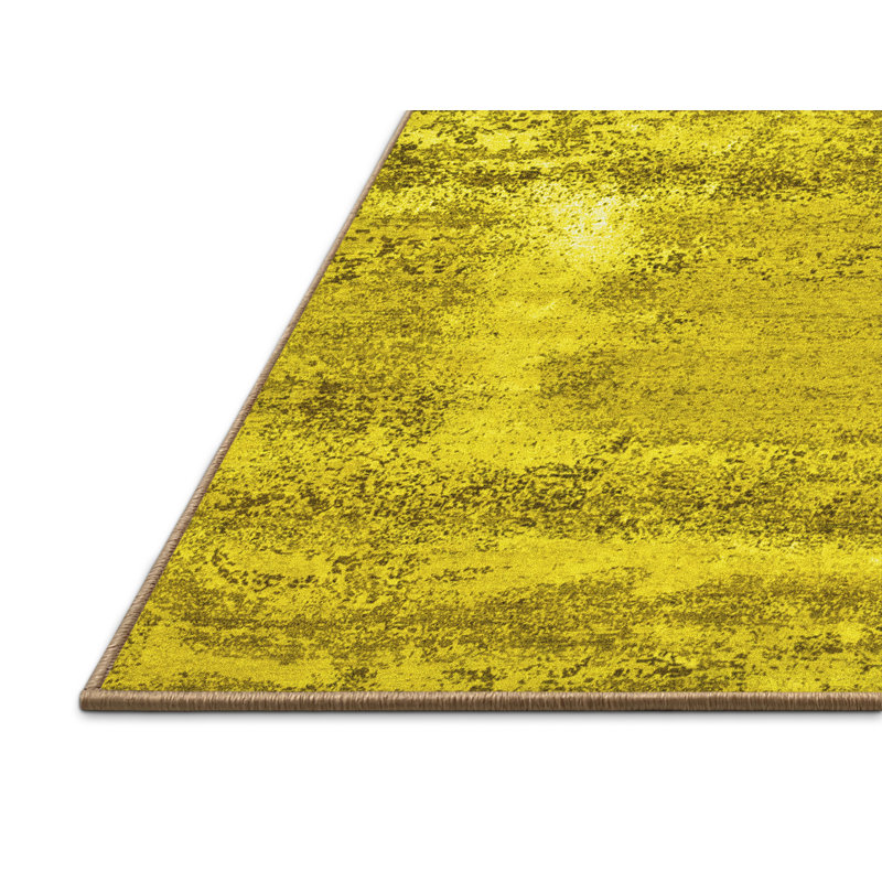 Tapis Mid-Century modernes 26 jaunes
