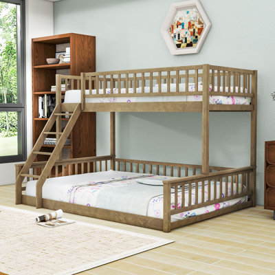 Bunk Bed With Ladder And Safety Guardrails